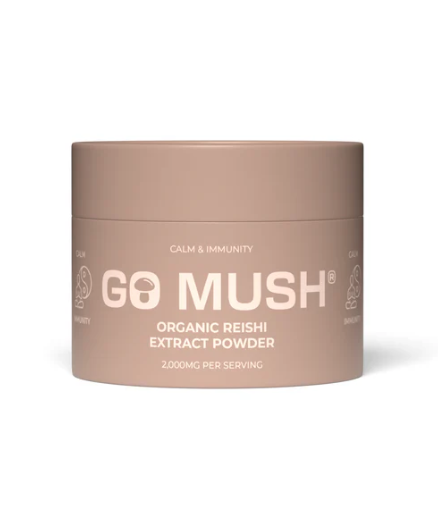 GO MUSH’s organic Reishi extract powder.