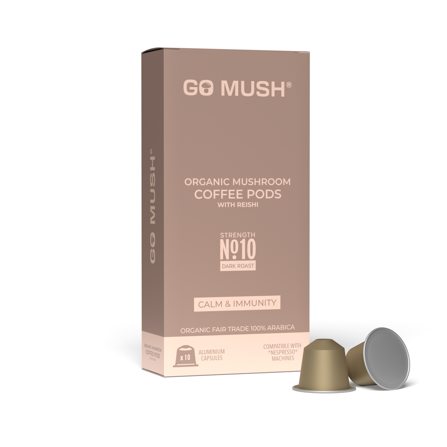 ORGANIC MUSHROOM COFFEE PODS WITH REISHI - CALM & IMMUNITY - 10 Pods